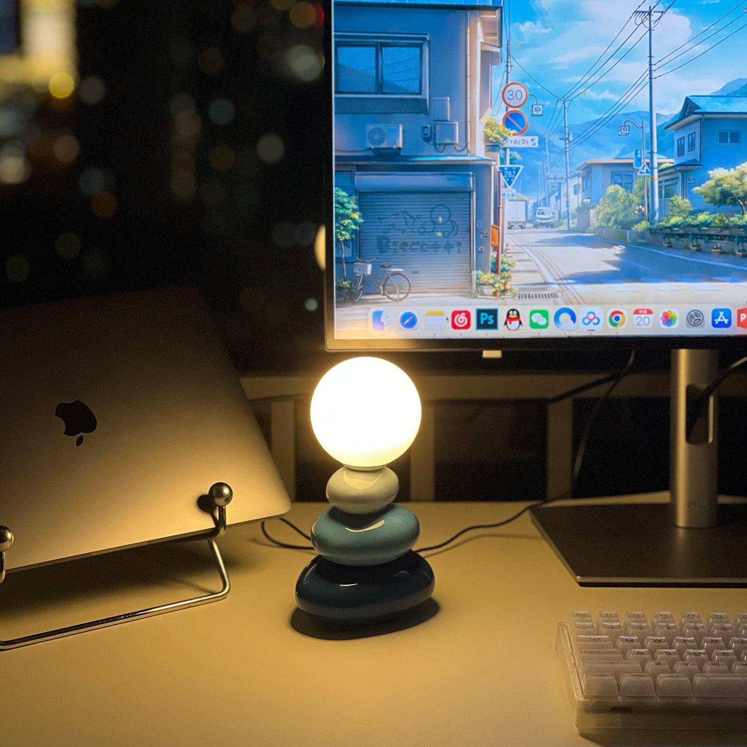 Devenu Ceramics Playful Table Lamp-Neutral Decor