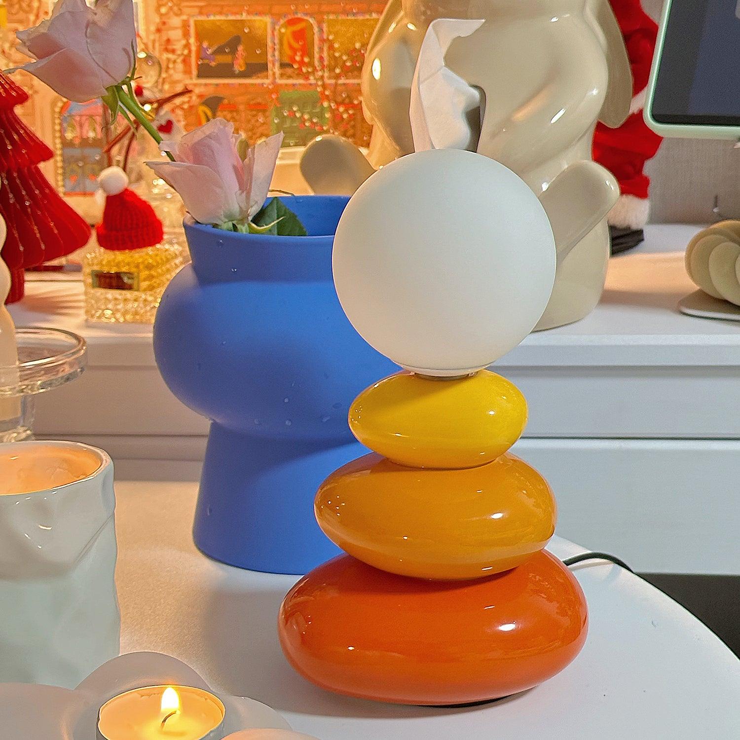 Devenu Ceramics Playful Table Lamp-Neutral Decor