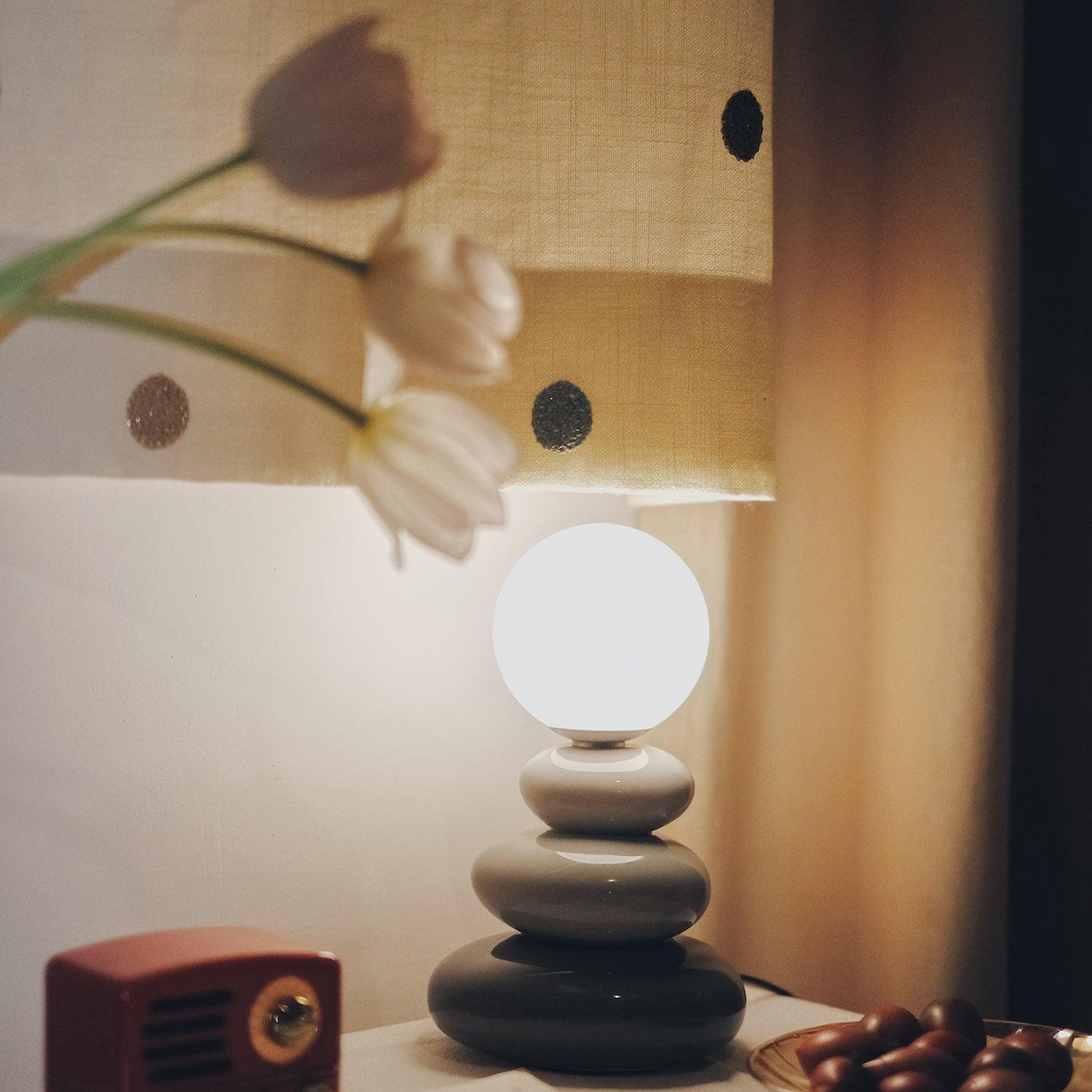 Devenu Ceramics Playful Table Lamp-Neutral Decor