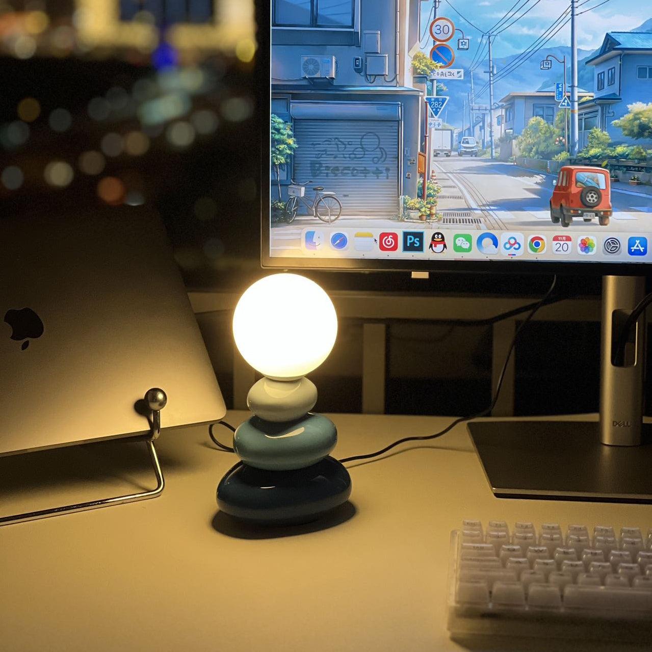 Devenu Ceramics Playful Table Lamp-Neutral Decor