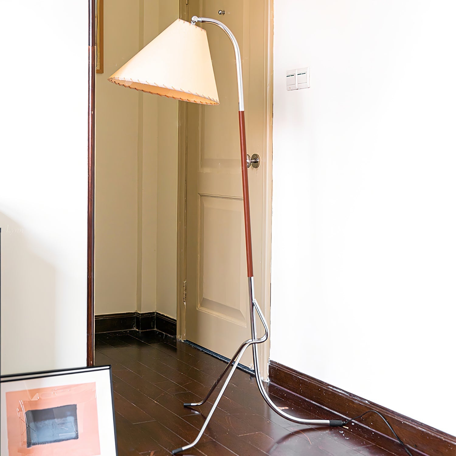 Lysandir Arc-shaped Wood Floor Lamp-Neutral Decor