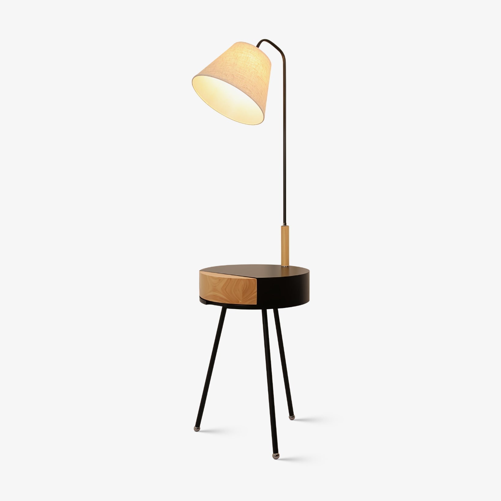 Lumo Tripod Fabric Floor Lamp-Neutral Decor