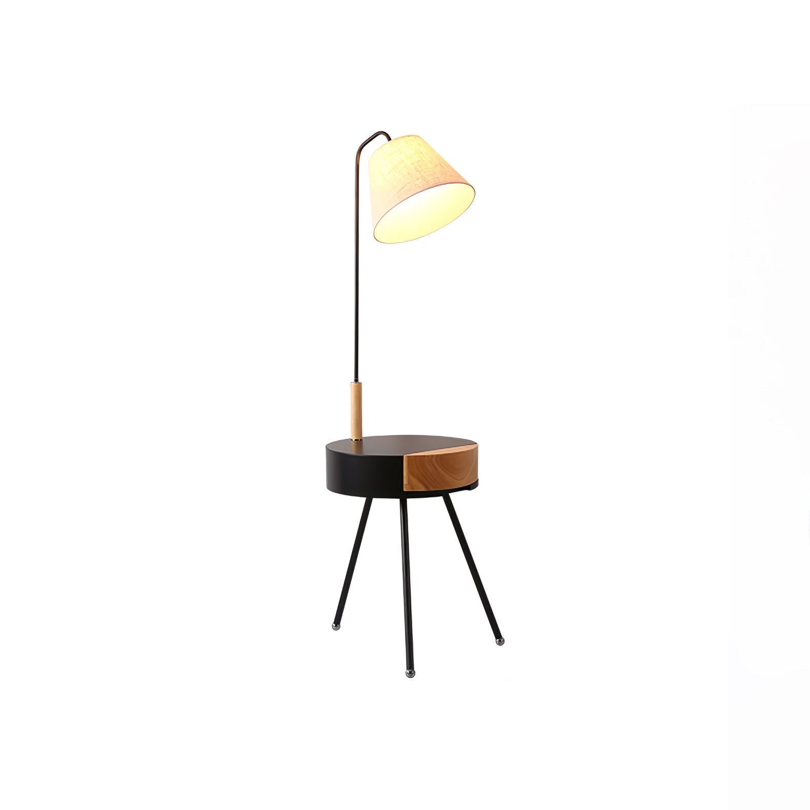 Lumo Tripod Fabric Floor Lamp-Neutral Decor