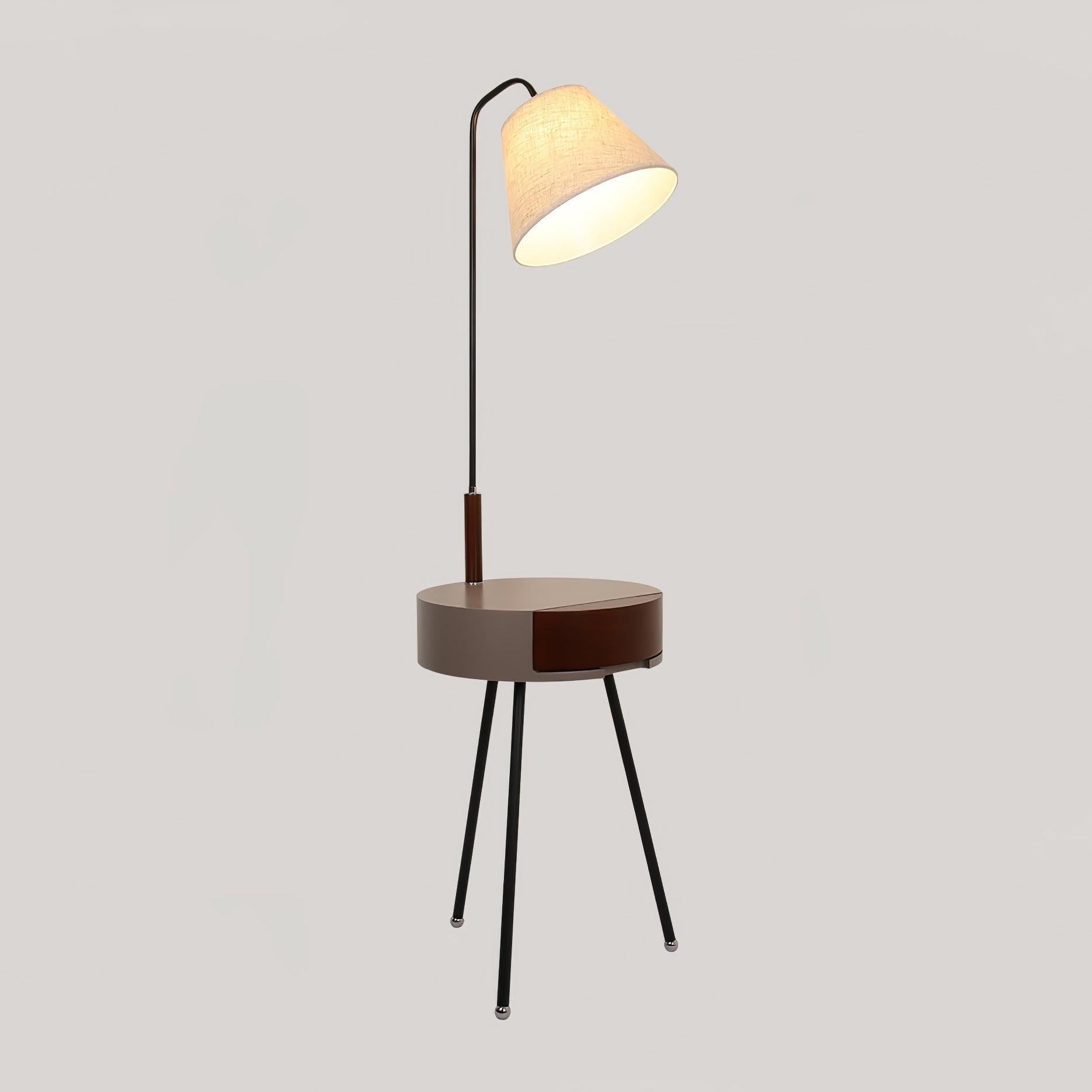 Lumo Tripod Fabric Floor Lamp-Neutral Decor