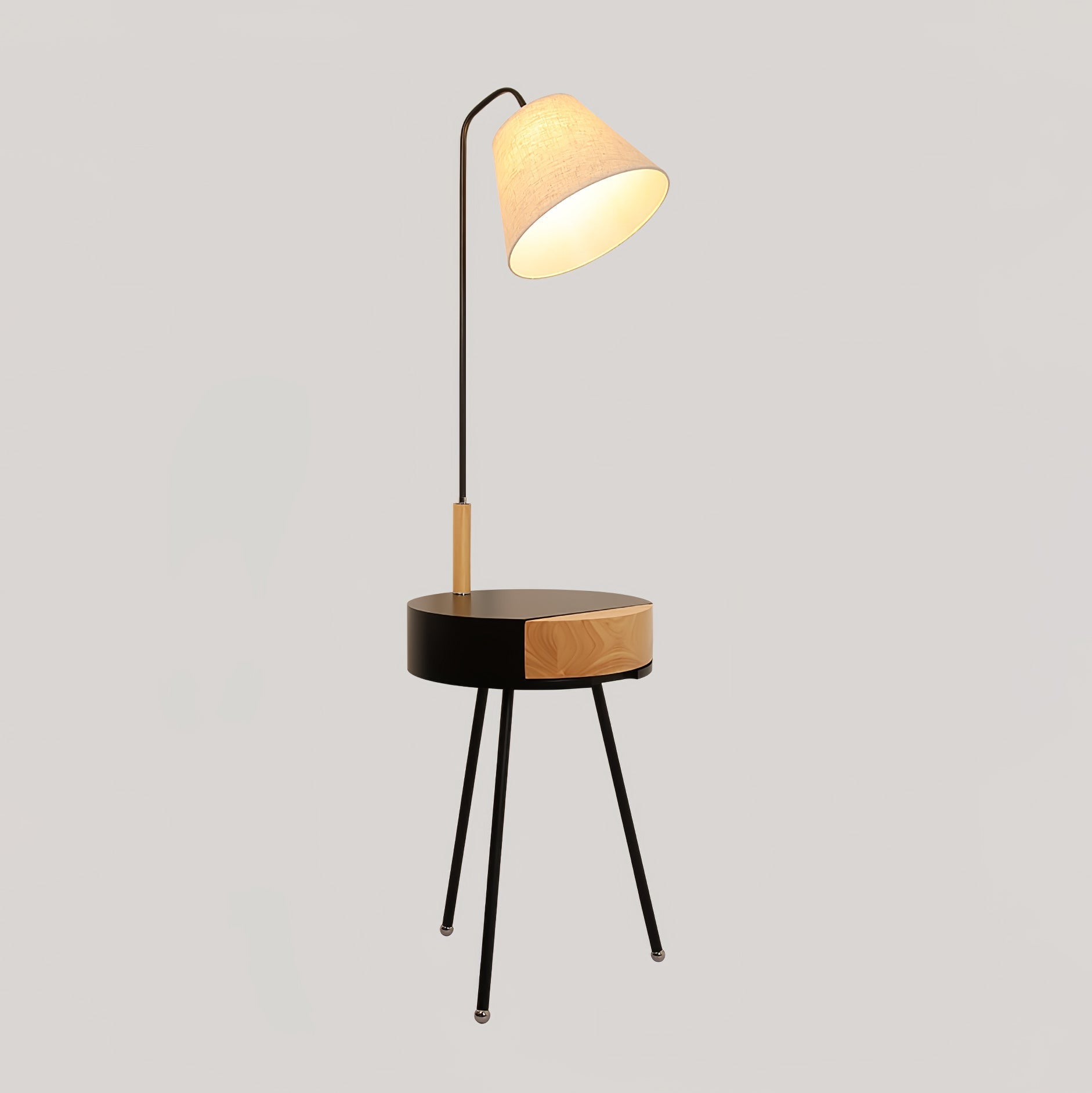 Lumo Tripod Fabric Floor Lamp-Neutral Decor