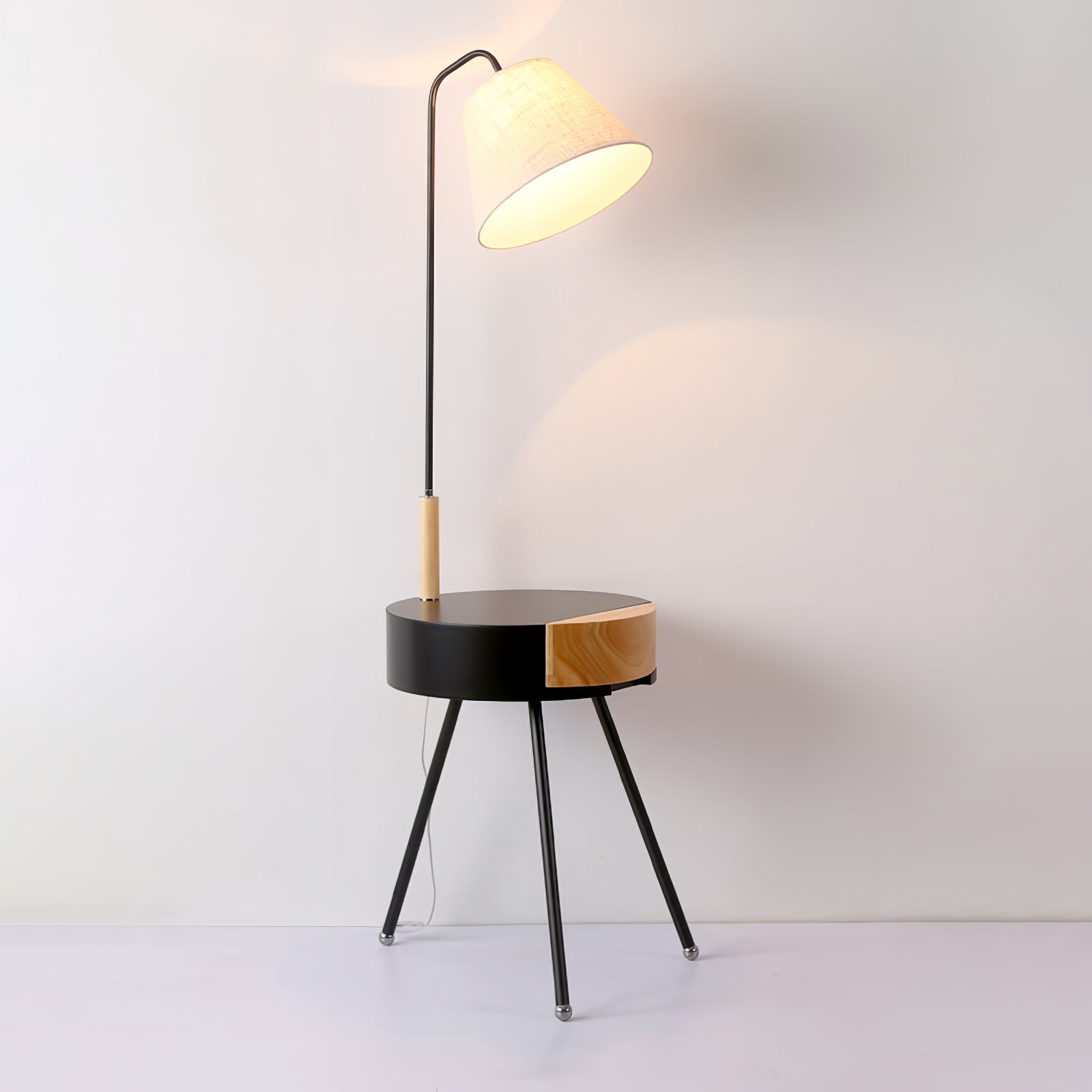 Lumo Tripod Fabric Floor Lamp-Neutral Decor