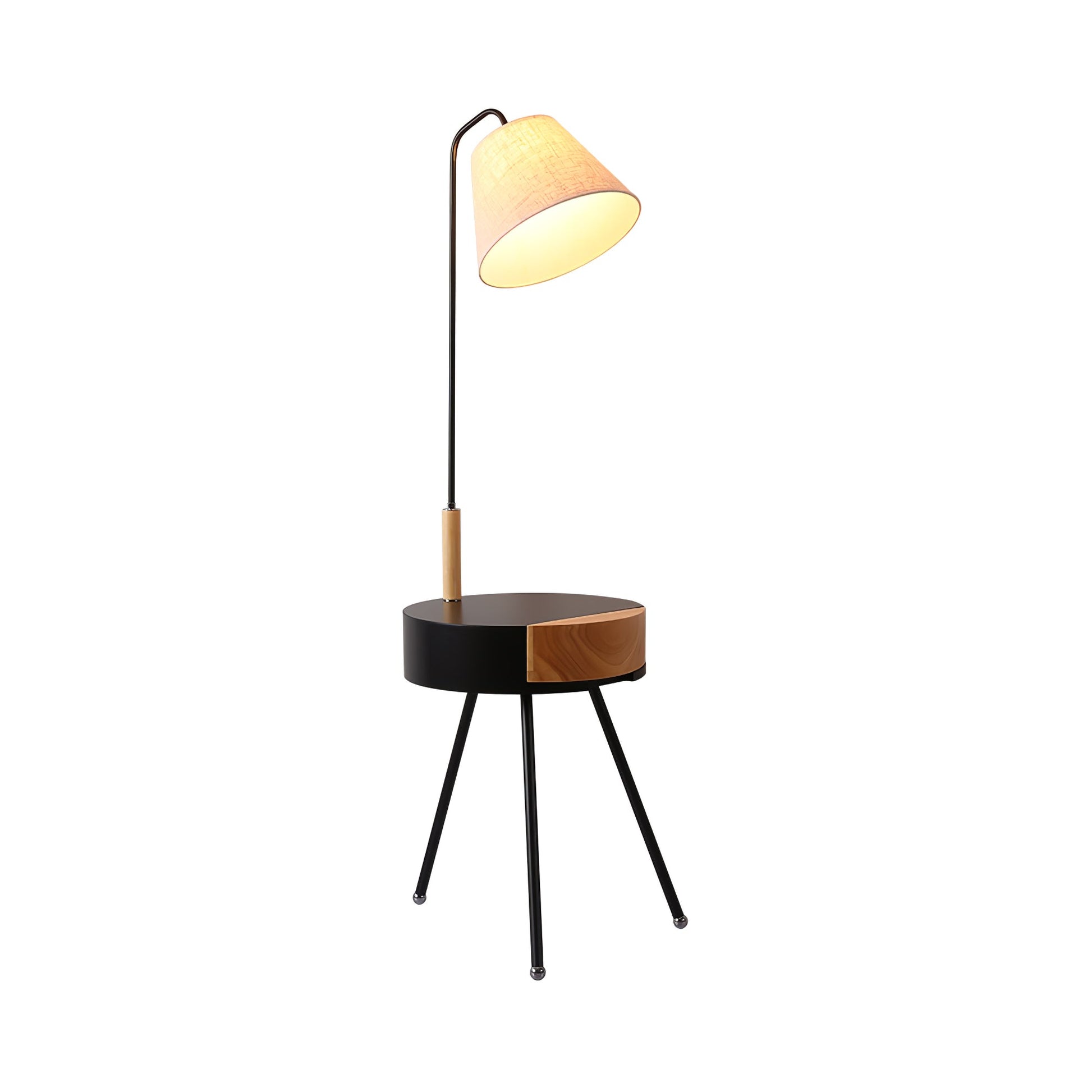 Lumo Tripod Fabric Floor Lamp-Neutral Decor