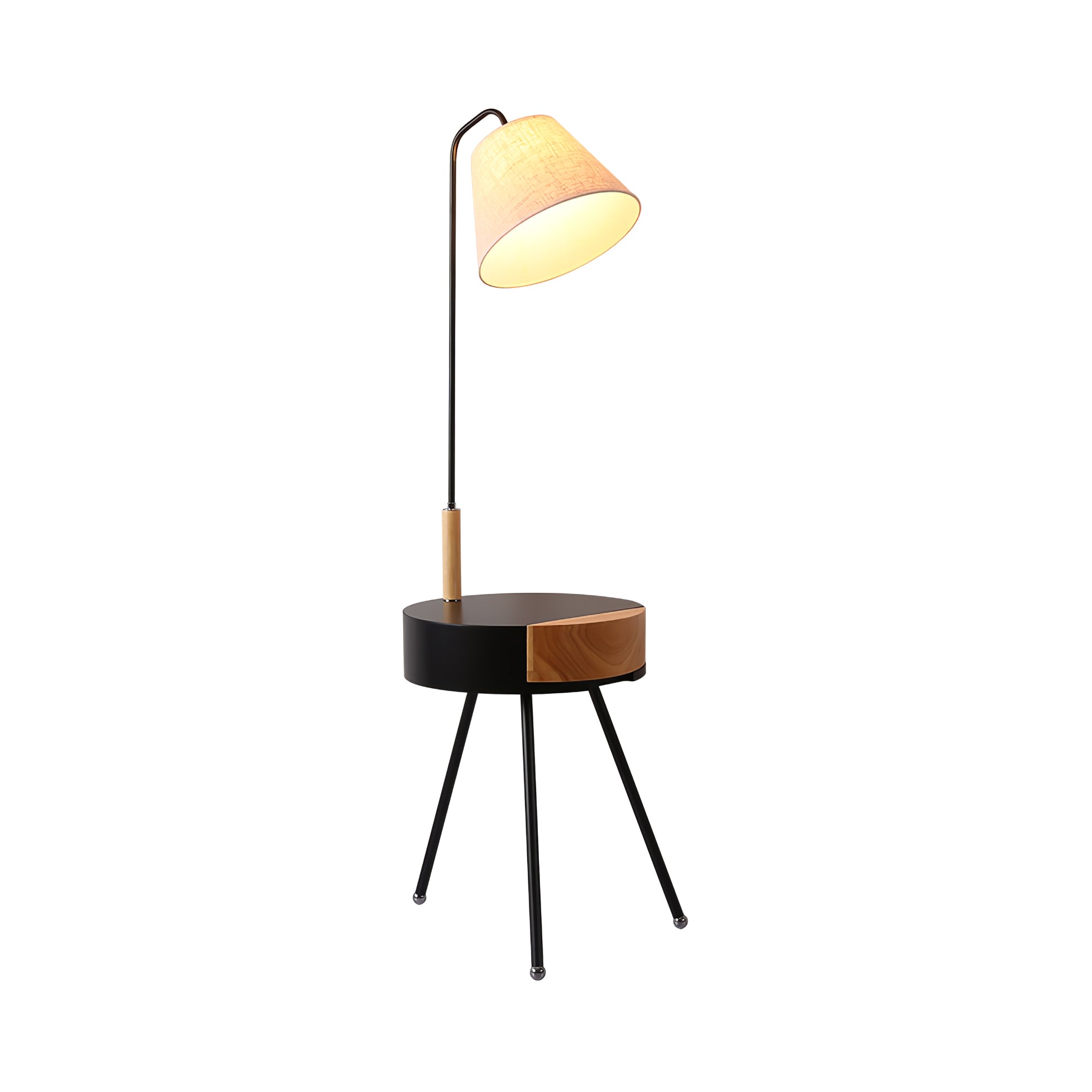 Lumo Tripod Fabric Floor Lamp-Neutral Decor