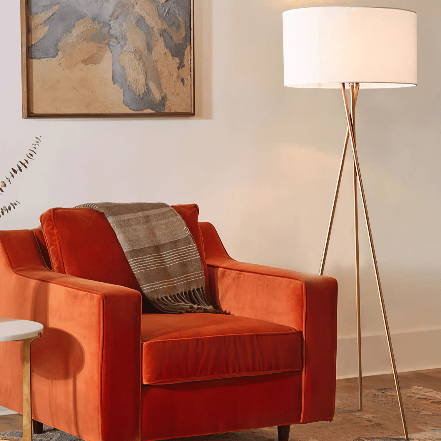 Zander Minimalist Fabric Floor Lamp-Neutral Decor