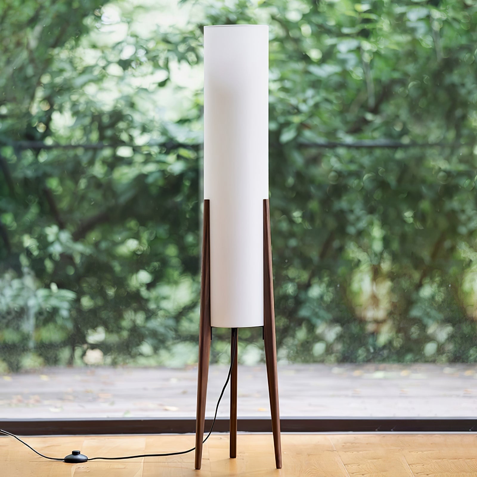 Triluxe Wood & Fabric Modern Floor Lamp-Neutral Decor