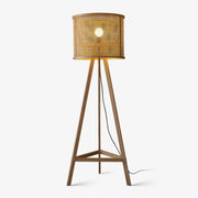 Olsolyra Rattan Woven Tripod Floor Lamp-Neutral Decor