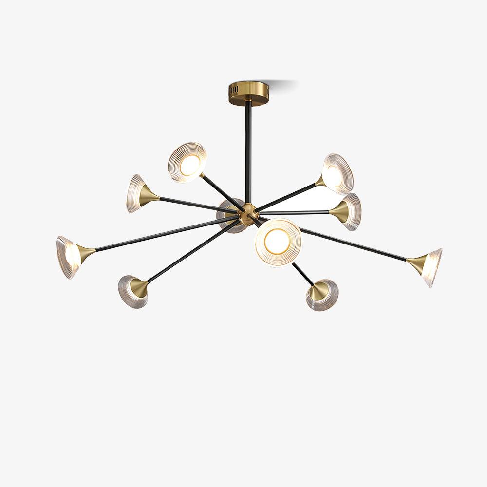 Myzoraris Mid Century Modern Glass Chandelier-Neutral Decor