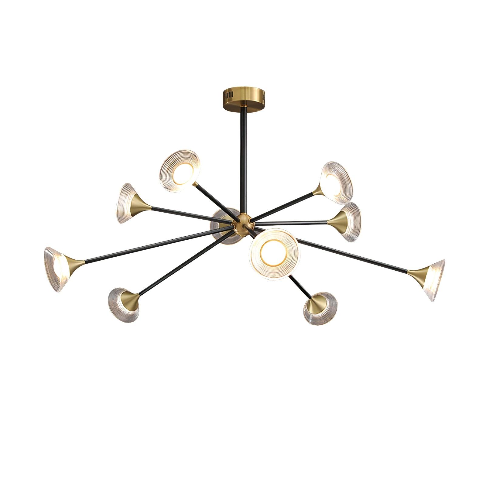 Myzoraris Mid Century Modern Glass Chandelier-Neutral Decor