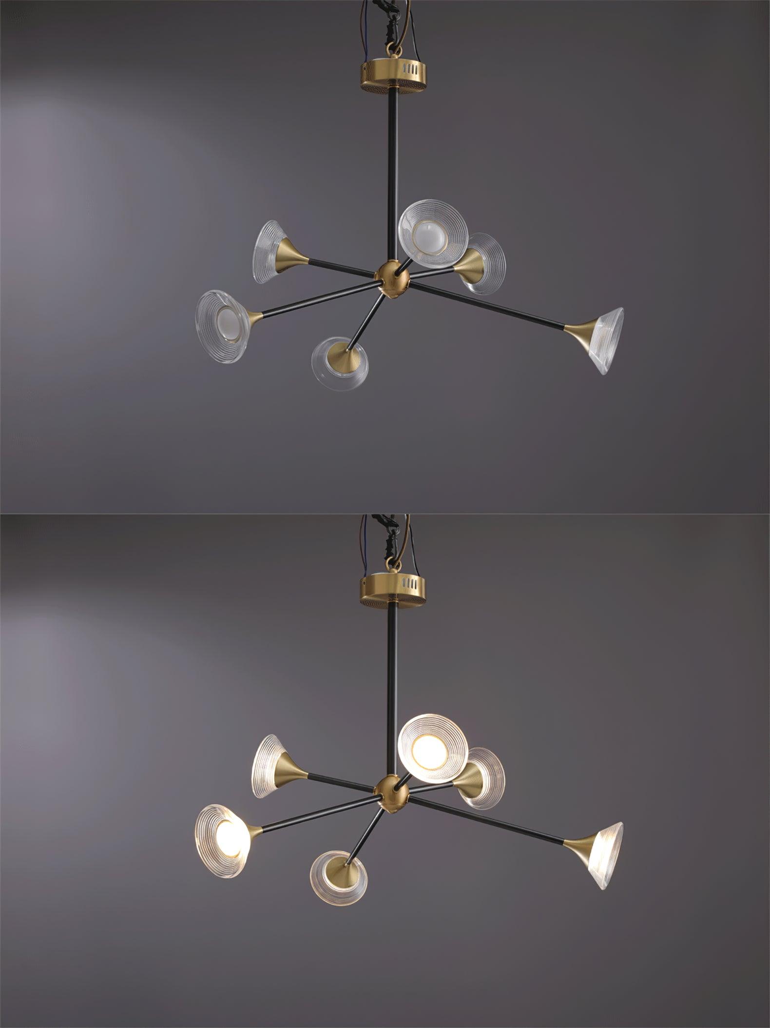Myzoraris Mid Century Modern Glass Chandelier-Neutral Decor