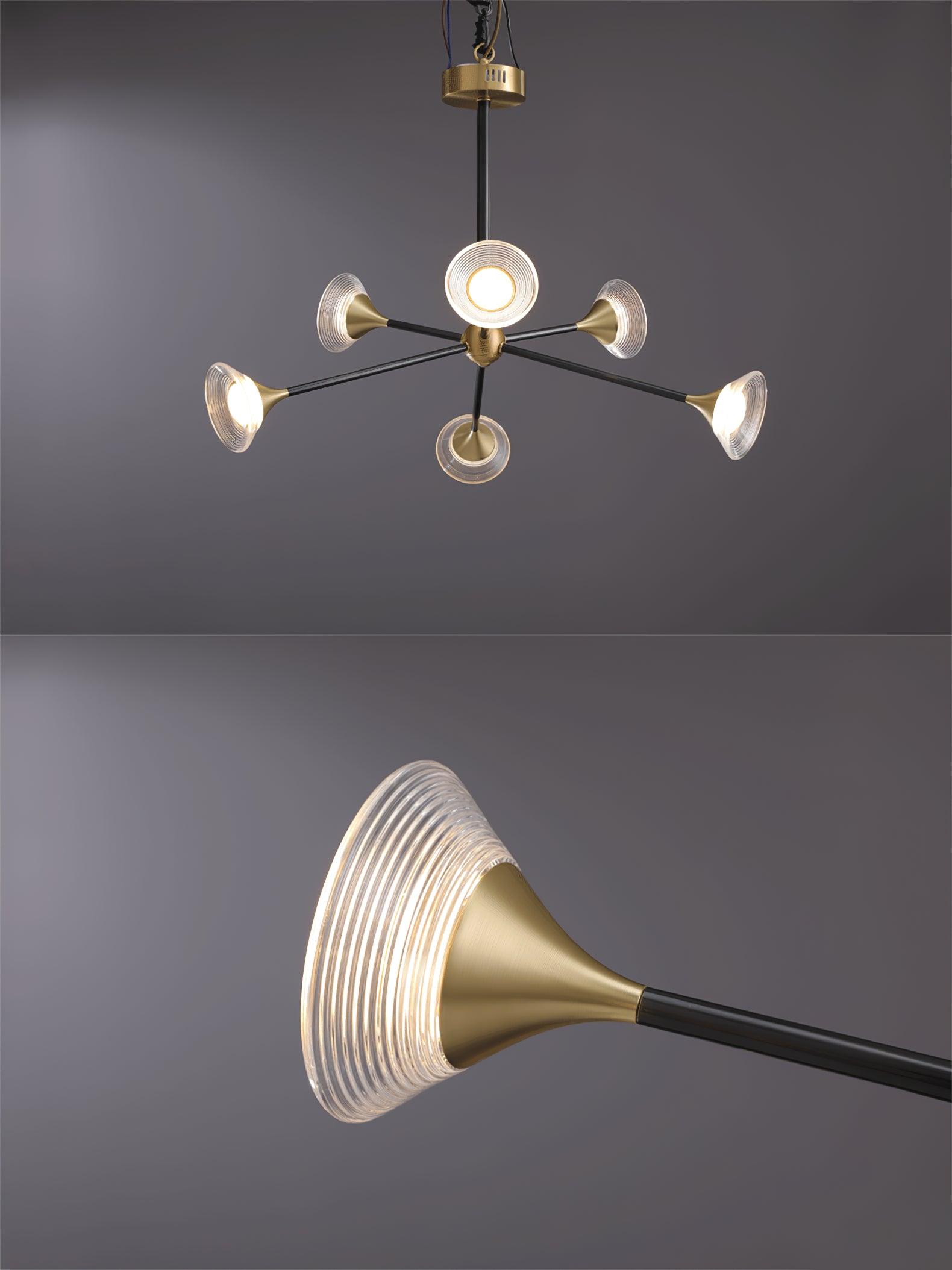 Myzoraris Mid Century Modern Glass Chandelier-Neutral Decor