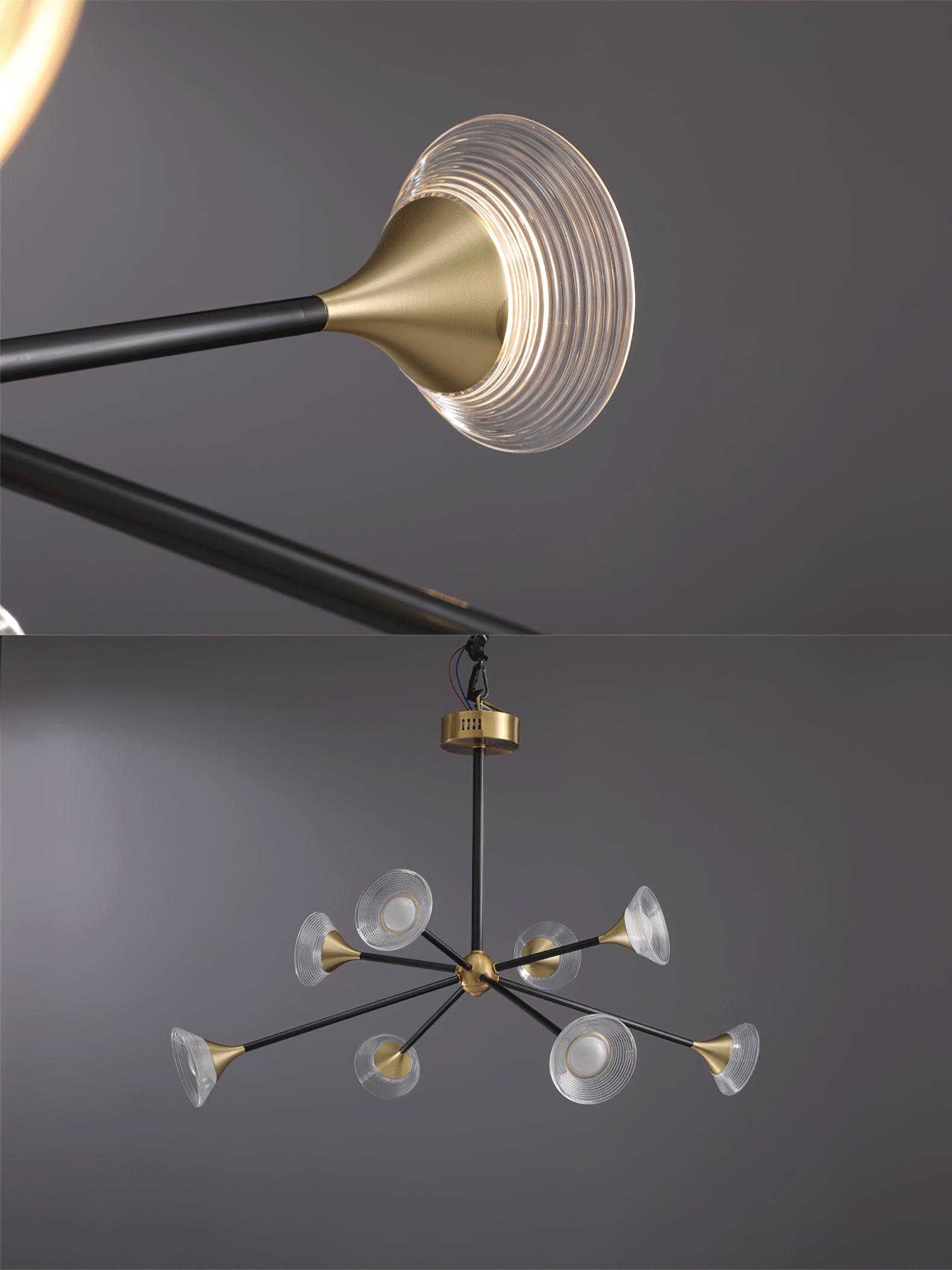 Myzoraris Mid Century Modern Glass Chandelier-Neutral Decor