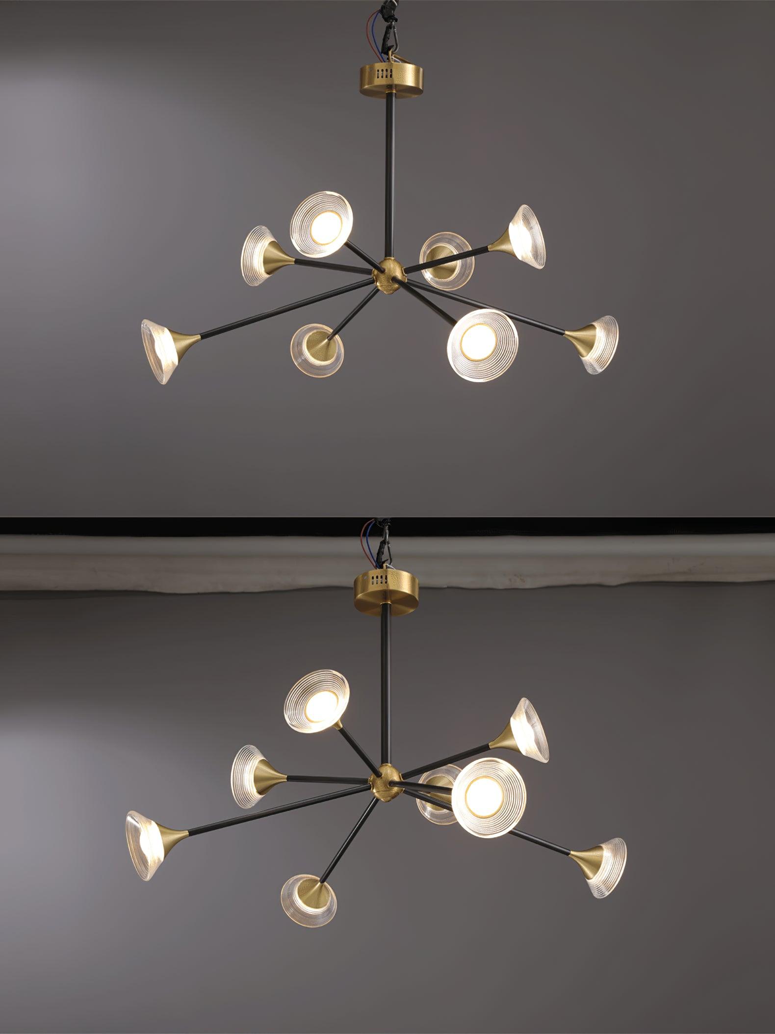 Myzoraris Mid Century Modern Glass Chandelier-Neutral Decor