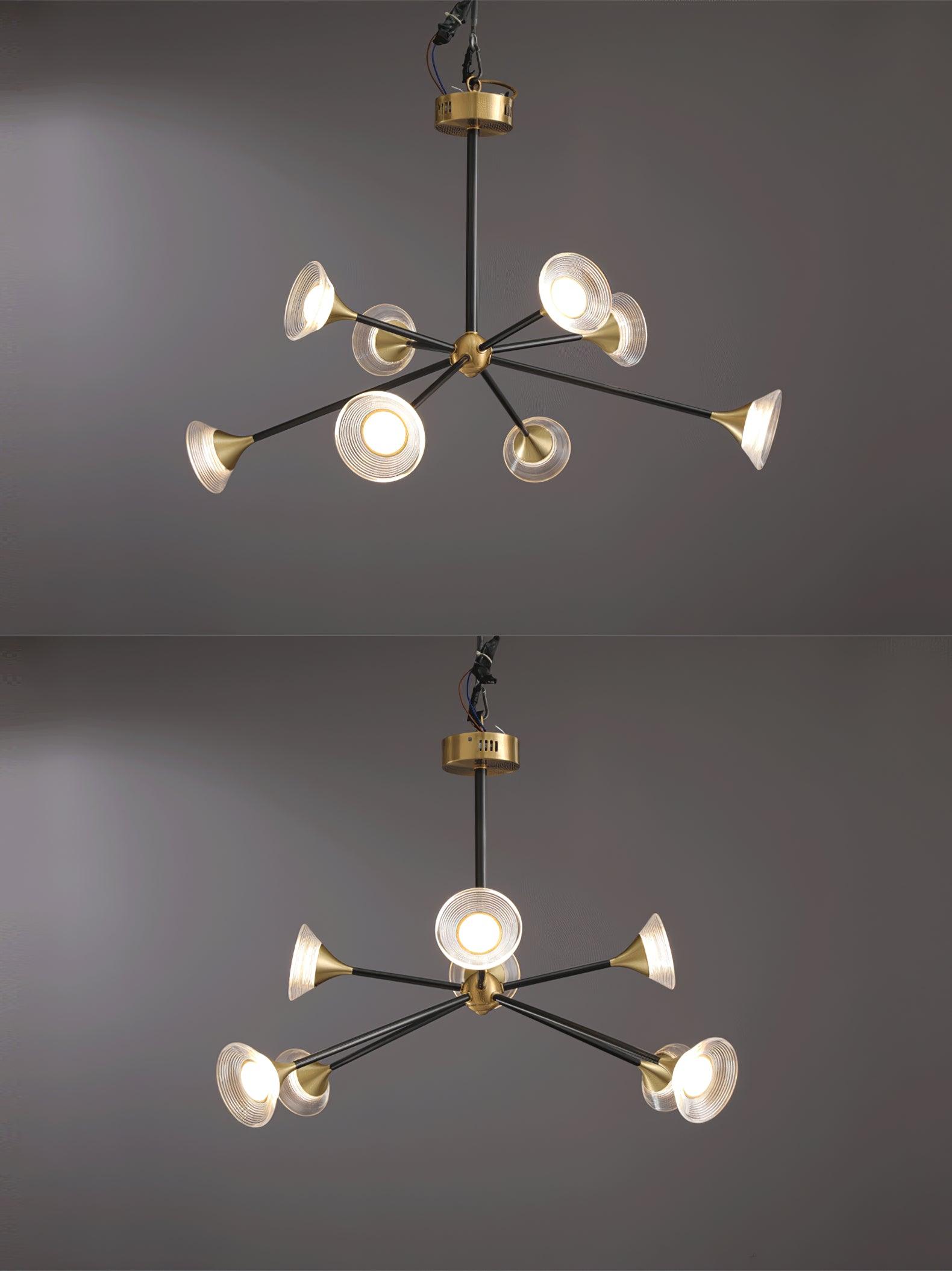 Myzoraris Mid Century Modern Glass Chandelier-Neutral Decor
