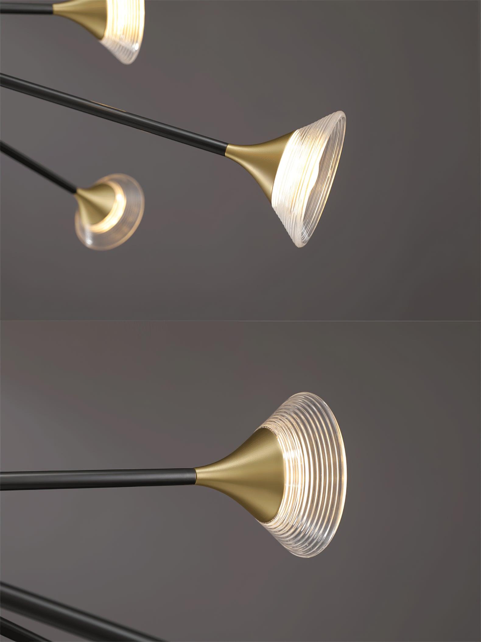 Myzoraris Mid Century Modern Glass Chandelier-Neutral Decor