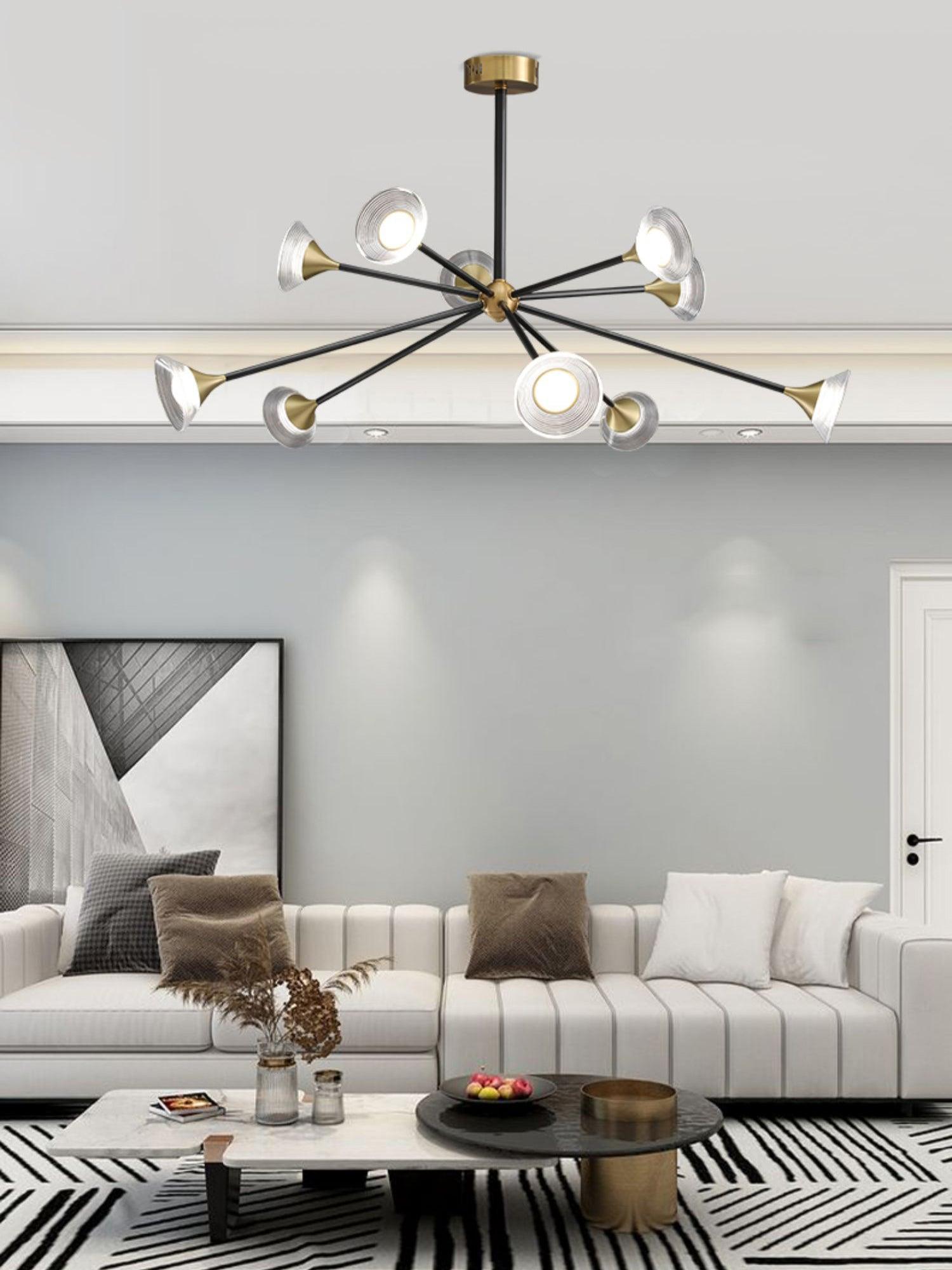 Myzoraris Mid Century Modern Glass Chandelier-Neutral Decor