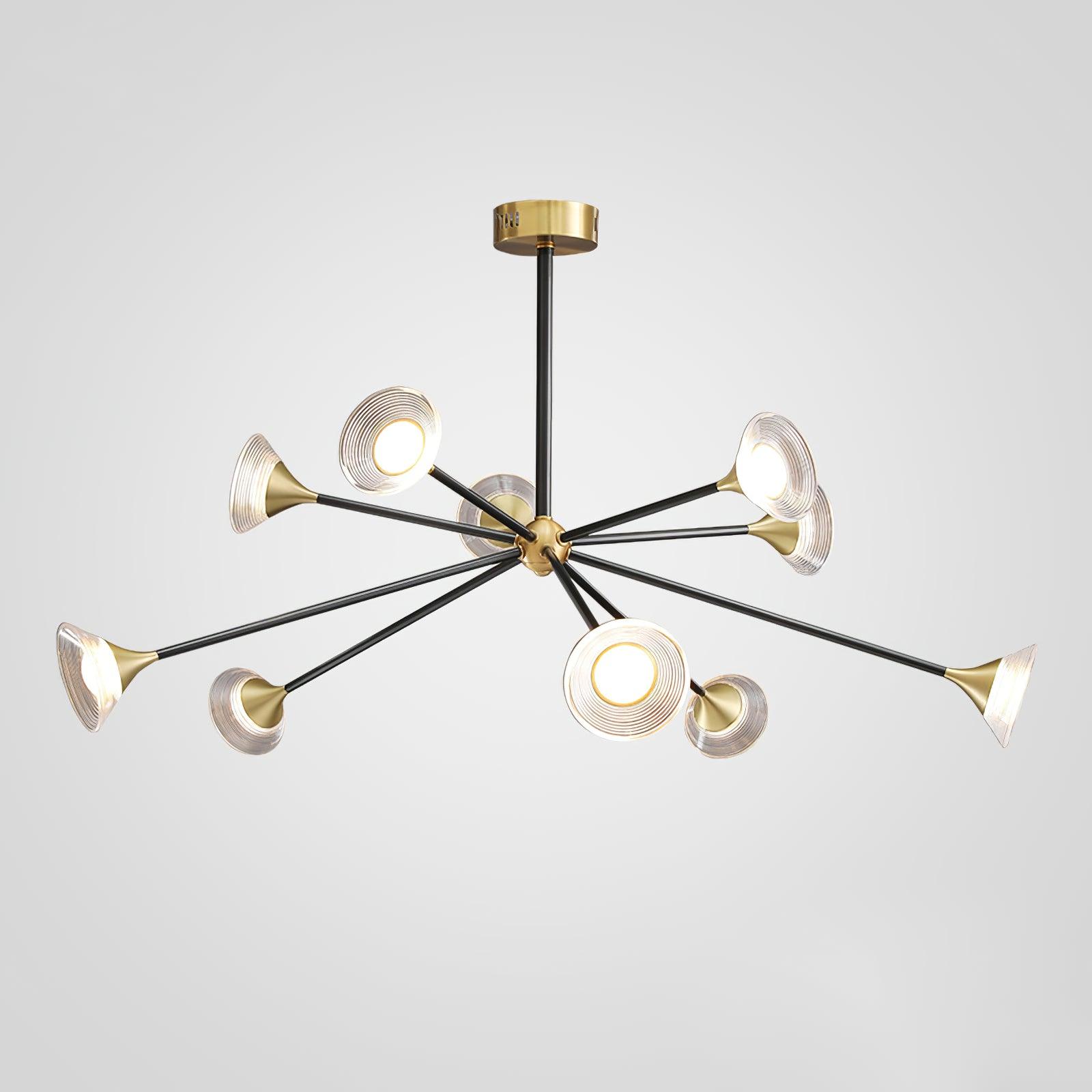 Myzoraris Mid Century Modern Glass Chandelier-Neutral Decor