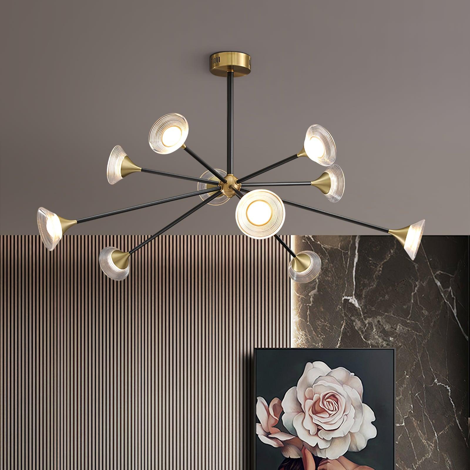Myzoraris Mid Century Modern Glass Chandelier-Neutral Decor