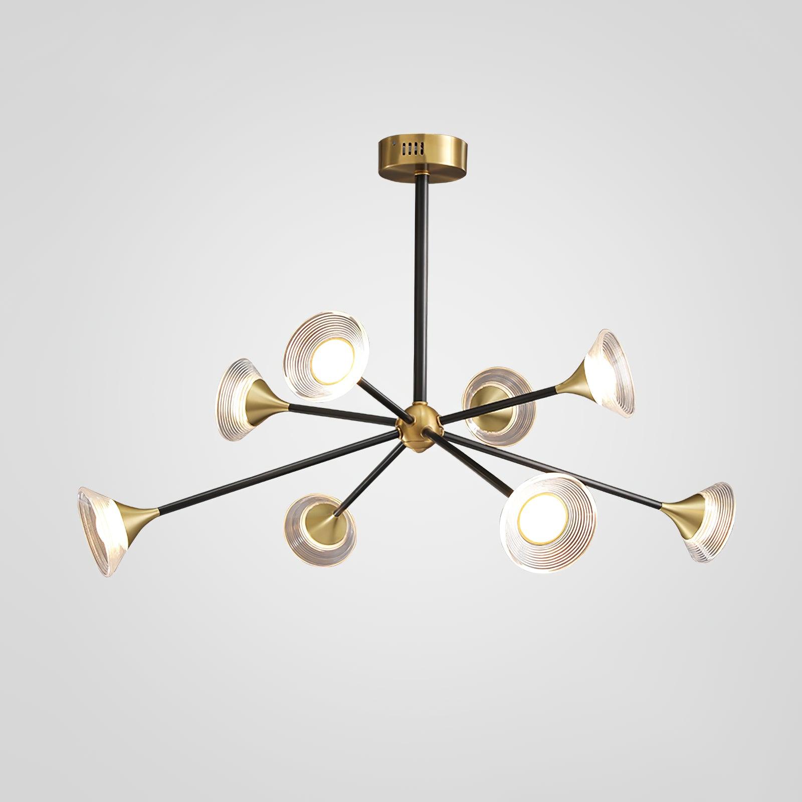 Myzoraris Mid Century Modern Glass Chandelier-Neutral Decor