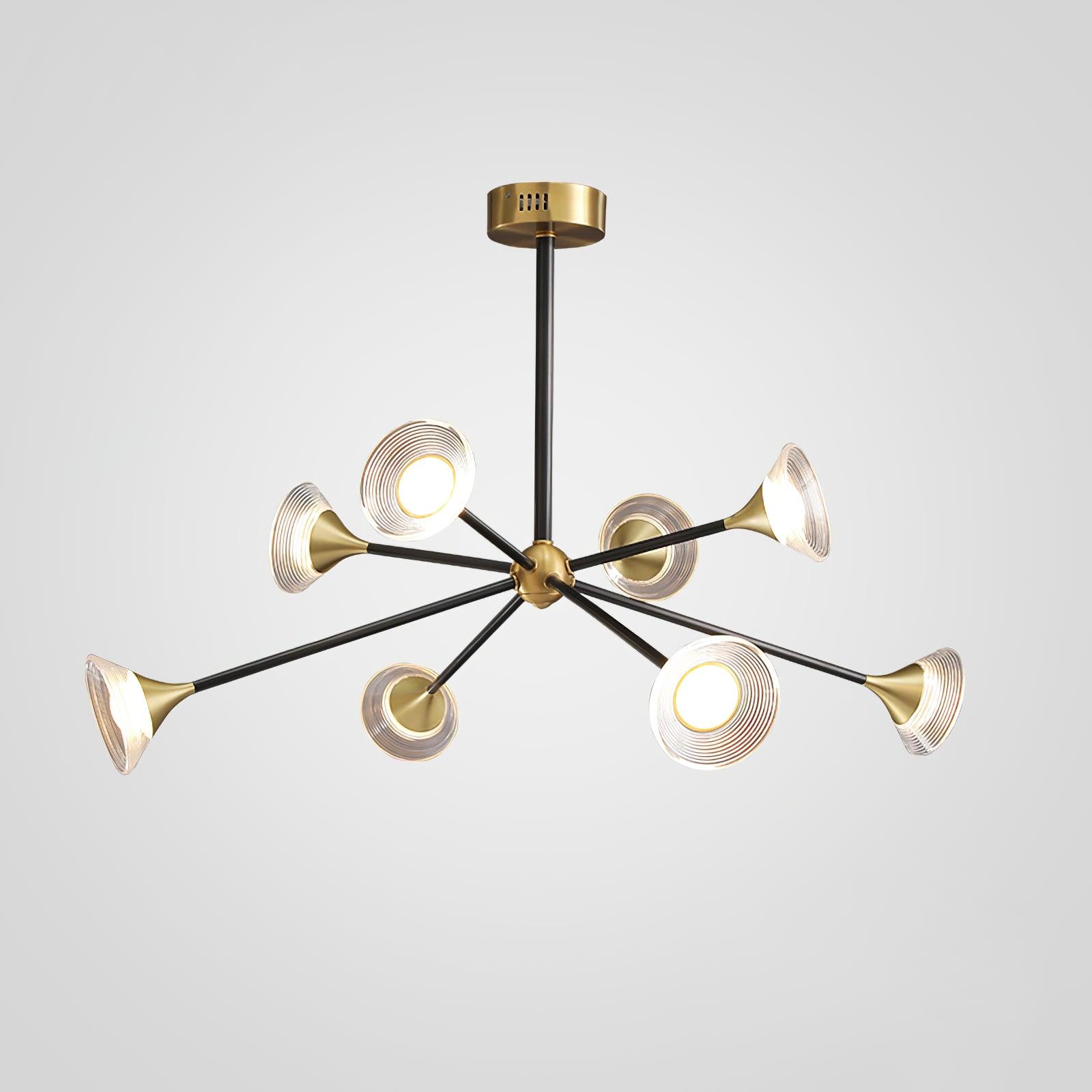 Myzoraris Mid Century Modern Glass Chandelier-Neutral Decor