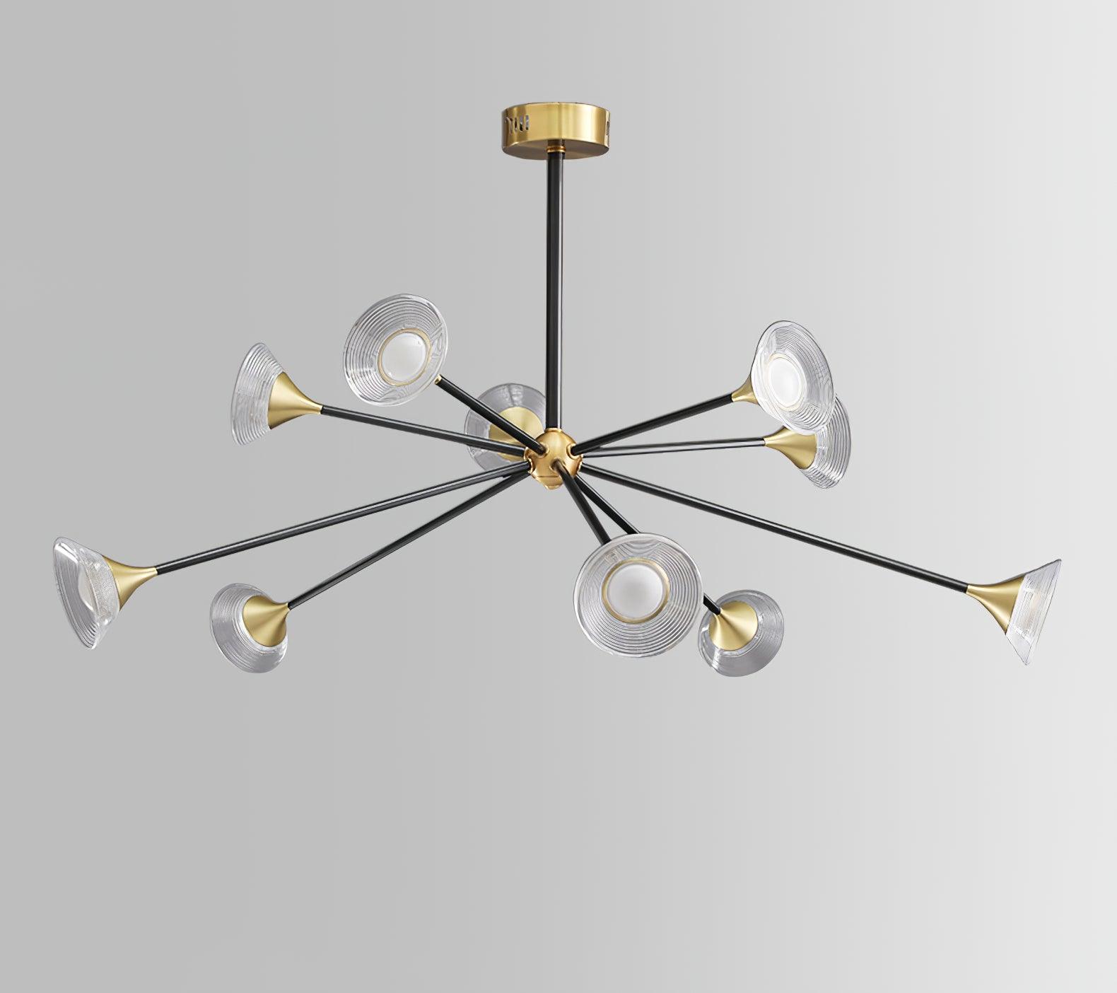 Myzoraris Mid Century Modern Glass Chandelier-Neutral Decor