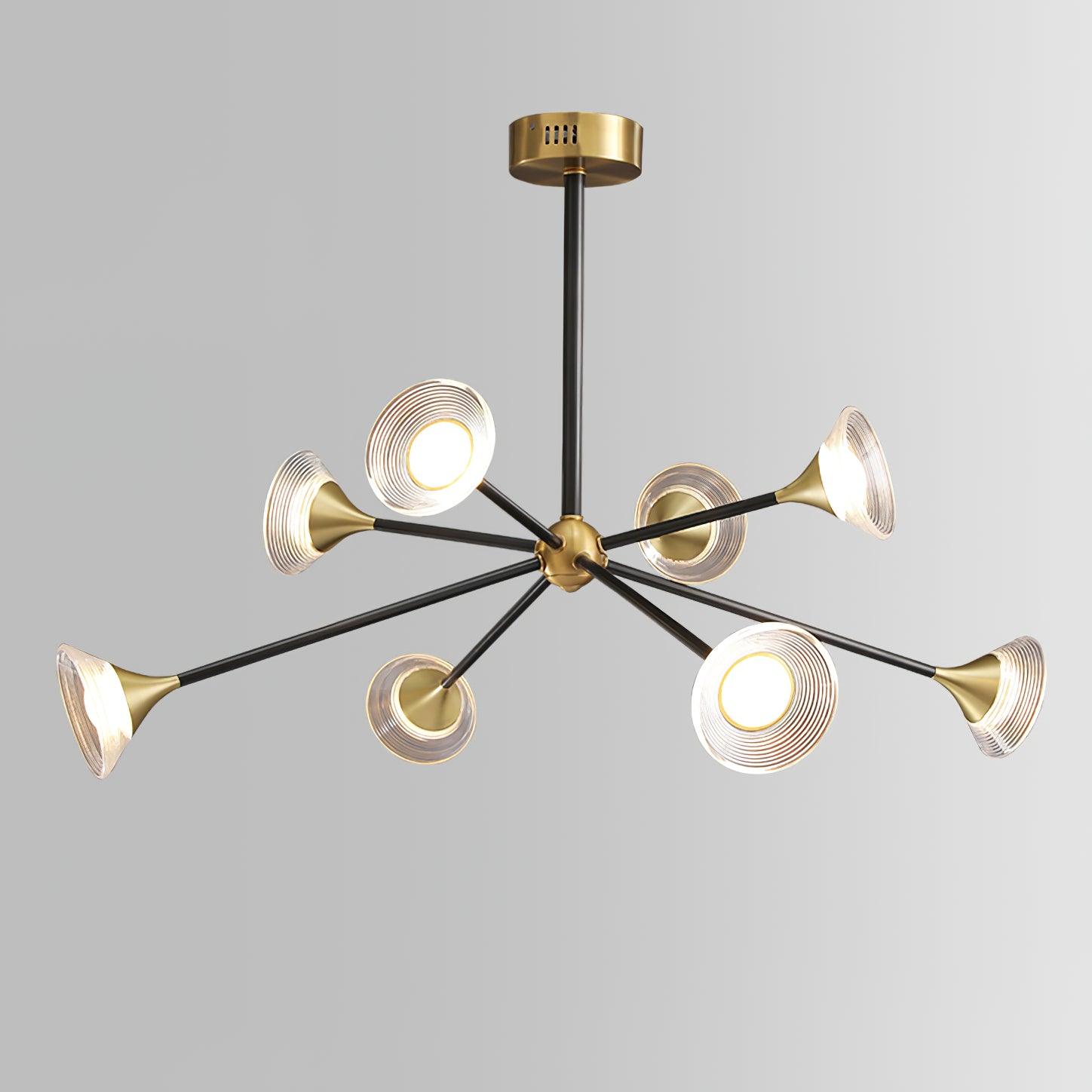 Myzoraris Mid Century Modern Glass Chandelier-Neutral Decor