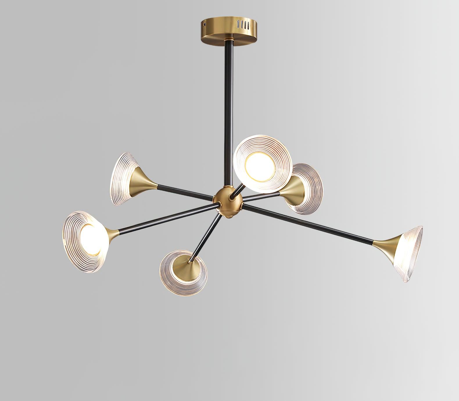 Myzoraris Mid Century Modern Glass Chandelier-Neutral Decor