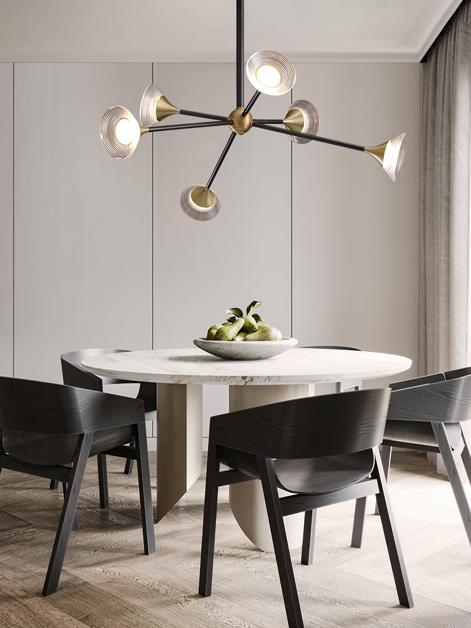 Myzoraris Mid Century Modern Glass Chandelier-Neutral Decor