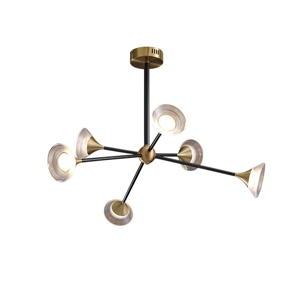 Myzoraris Mid Century Modern Glass Chandelier-Neutral Decor