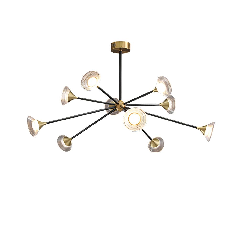 Myzoraris Mid Century Modern Glass Chandelier-Neutral Decor