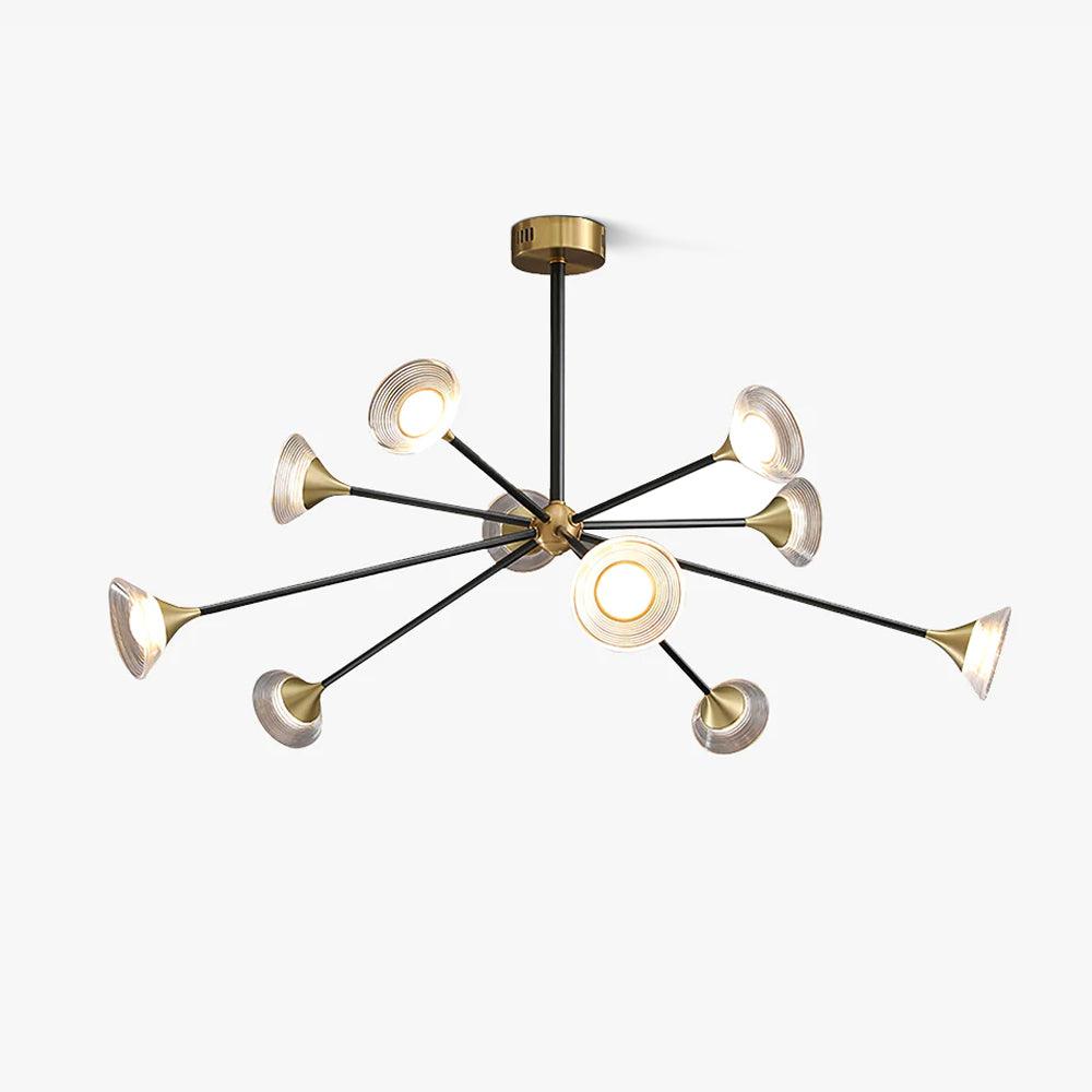 Myzoraris Mid Century Modern Glass Chandelier-Neutral Decor