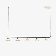 Lyra Mid Century Modern Brass Pendant Light-Neutral Decor