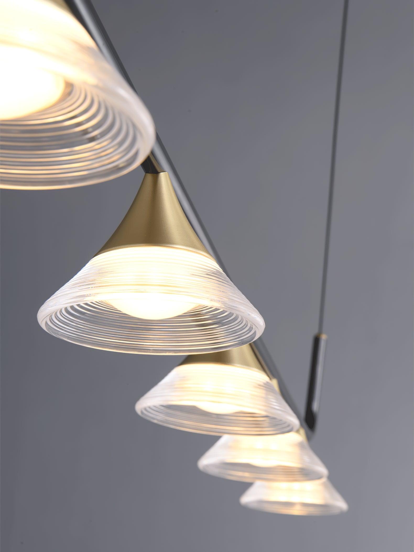 Lyra Mid Century Modern Brass Pendant Light-Neutral Decor