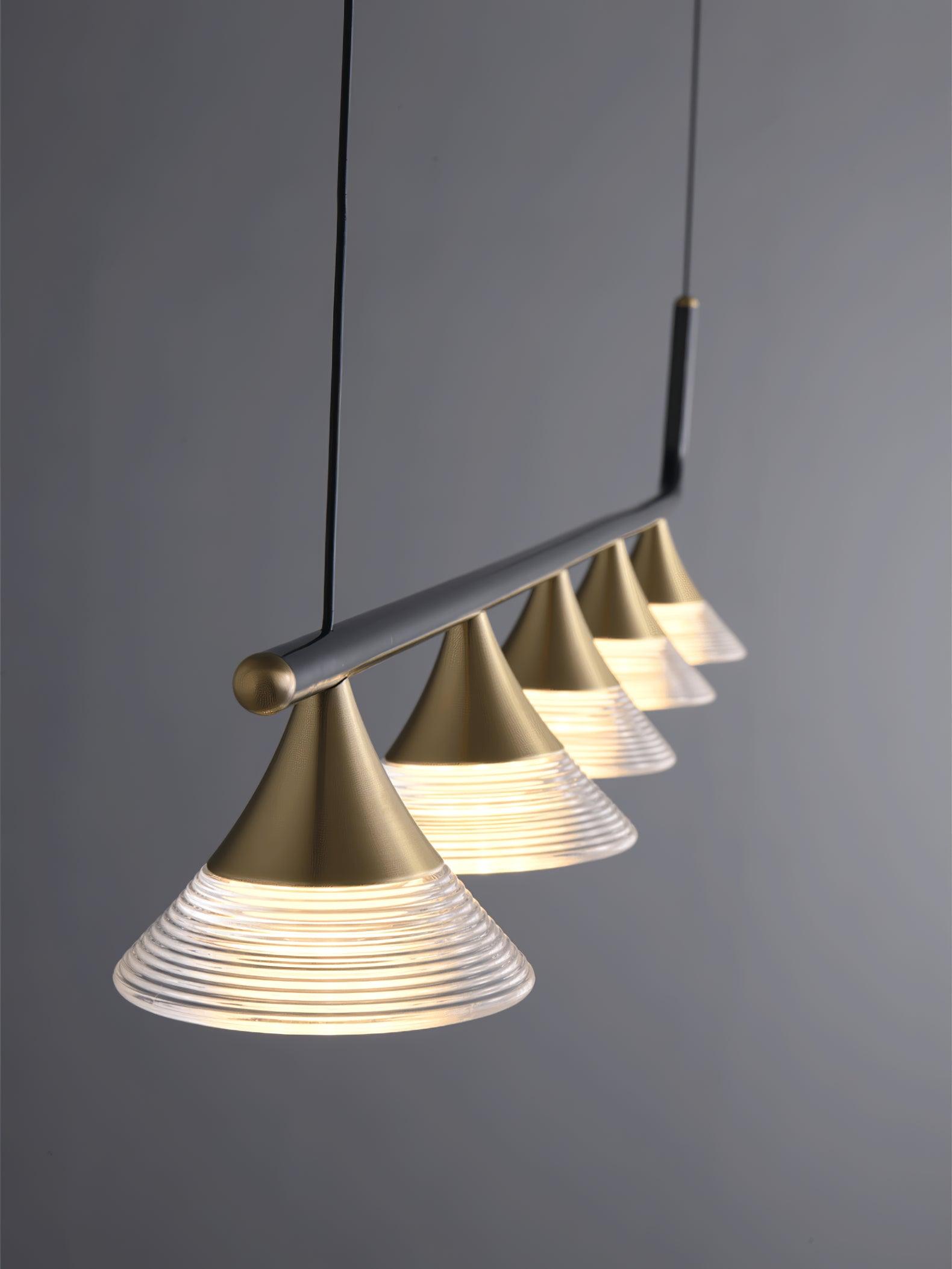 Lyra Mid Century Modern Brass Pendant Light-Neutral Decor