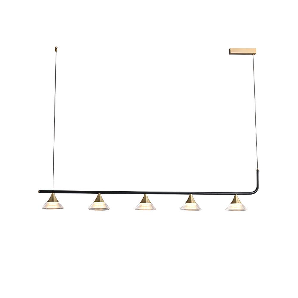 Lyra Mid Century Modern Brass Pendant Light-Neutral Decor
