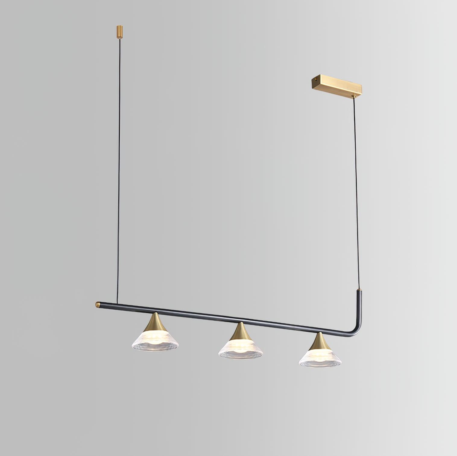Lyra Mid Century Modern Brass Pendant Light-Neutral Decor