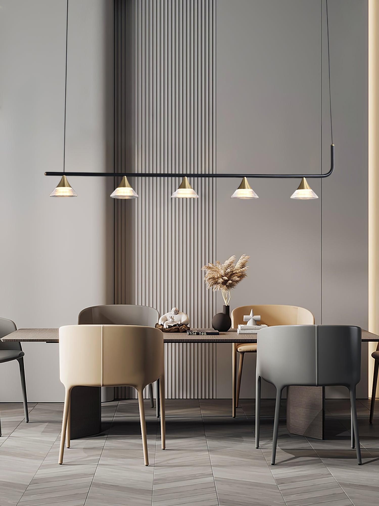 Lyra Mid Century Modern Brass Pendant Light-Neutral Decor