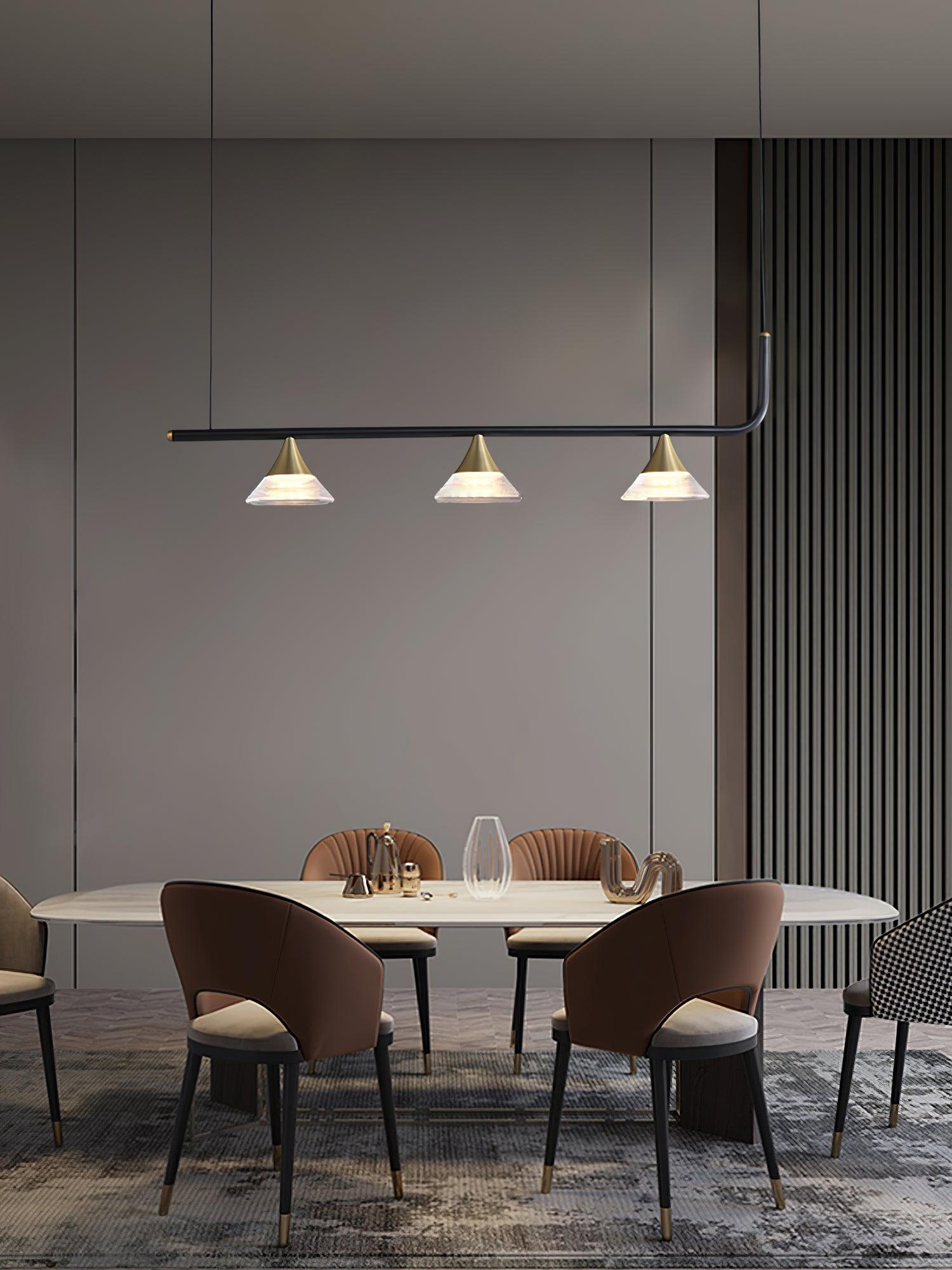 Lyra Mid Century Modern Brass Pendant Light-Neutral Decor