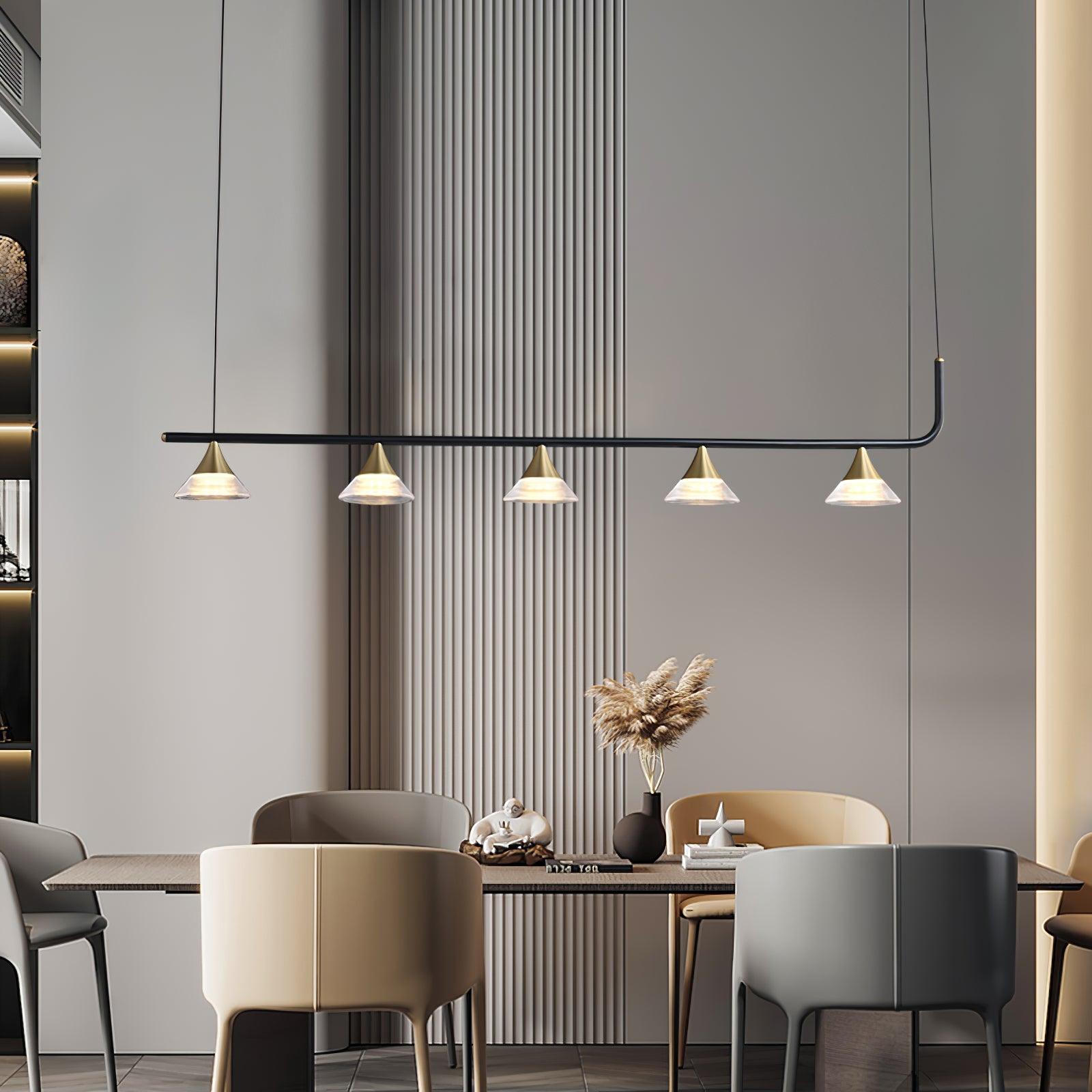 Lyra Mid Century Modern Brass Pendant Light-Neutral Decor