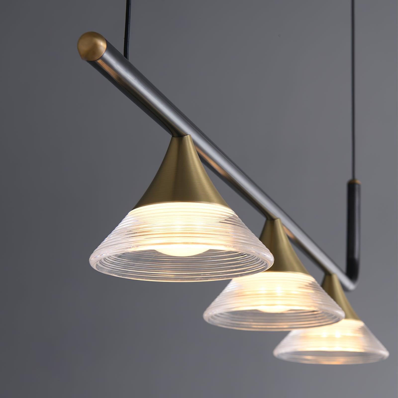 Lyra Mid Century Modern Brass Pendant Light-Neutral Decor