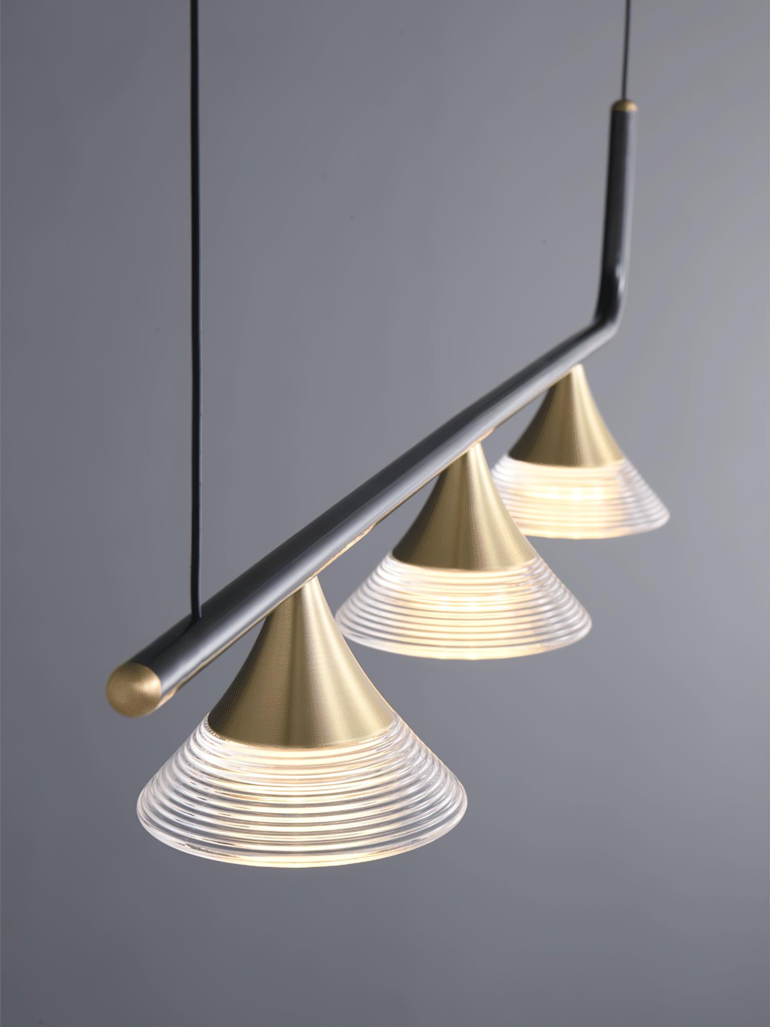 Lyra Mid Century Modern Brass Pendant Light-Neutral Decor