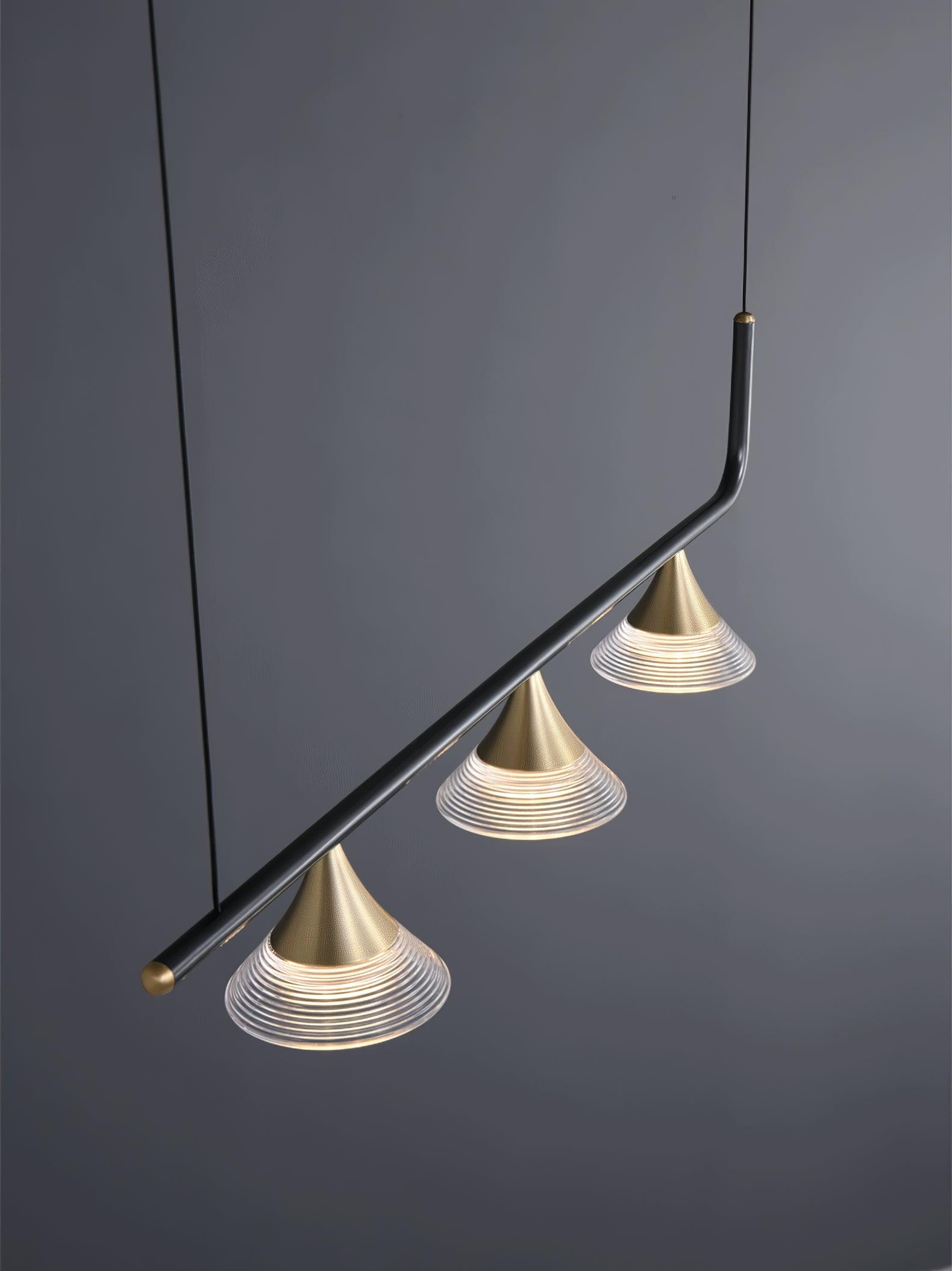 Lyra Mid Century Modern Brass Pendant Light-Neutral Decor