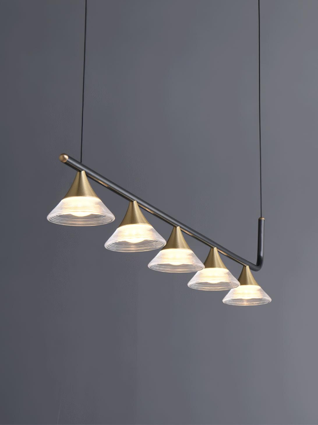 Lyra Mid Century Modern Brass Pendant Light-Neutral Decor