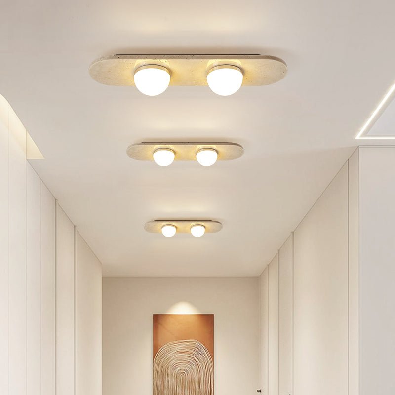 Ivan Travertine Triple Bar Ceiling Light-Neutral Decor