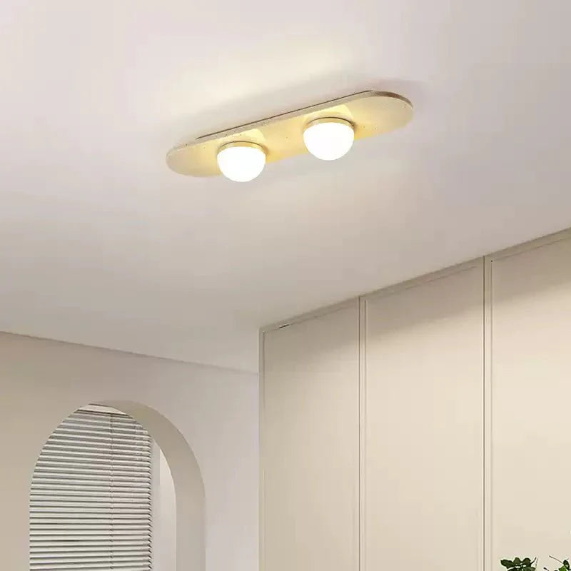 Ivan Travertine Triple Bar Ceiling Light-Neutral Decor