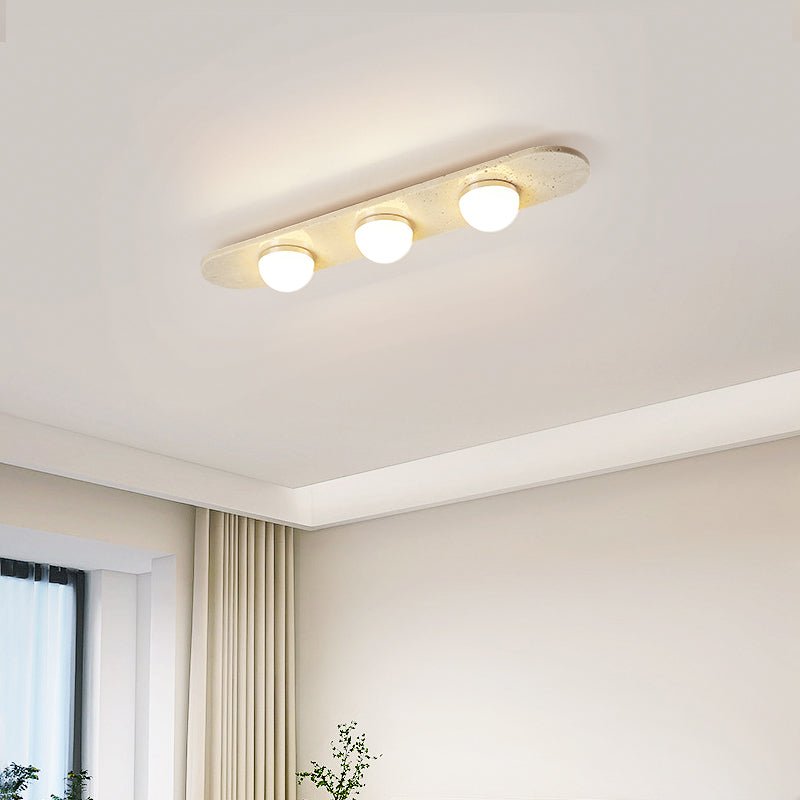 Ivan Travertine Triple Bar Ceiling Light-Neutral Decor
